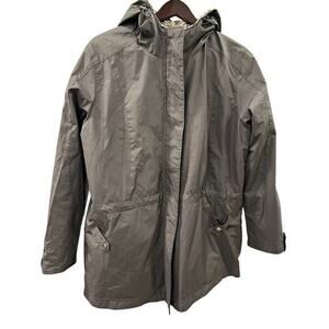 Free Country Vintage reversible chestnut brown rain coat animal print fuzzy sz L